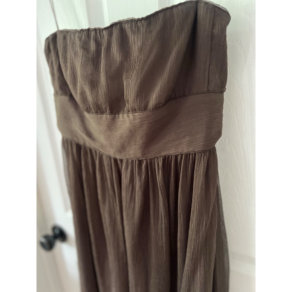J Crew Brown Strapless Bridesmaid’s Dress